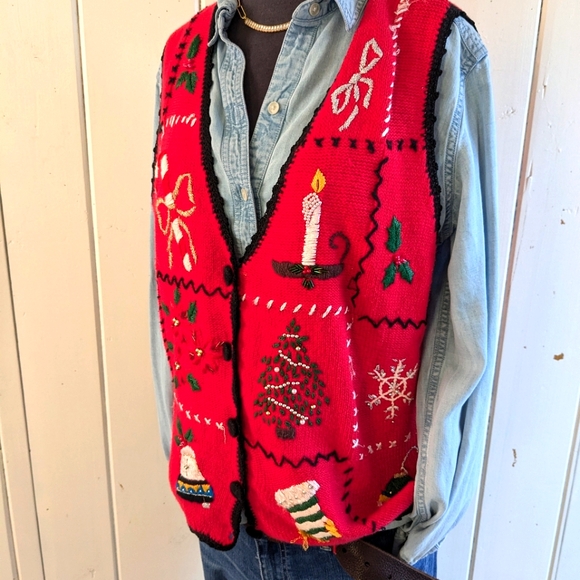 Ugly Christmas Vest! Sz L - Picture 3 of 9